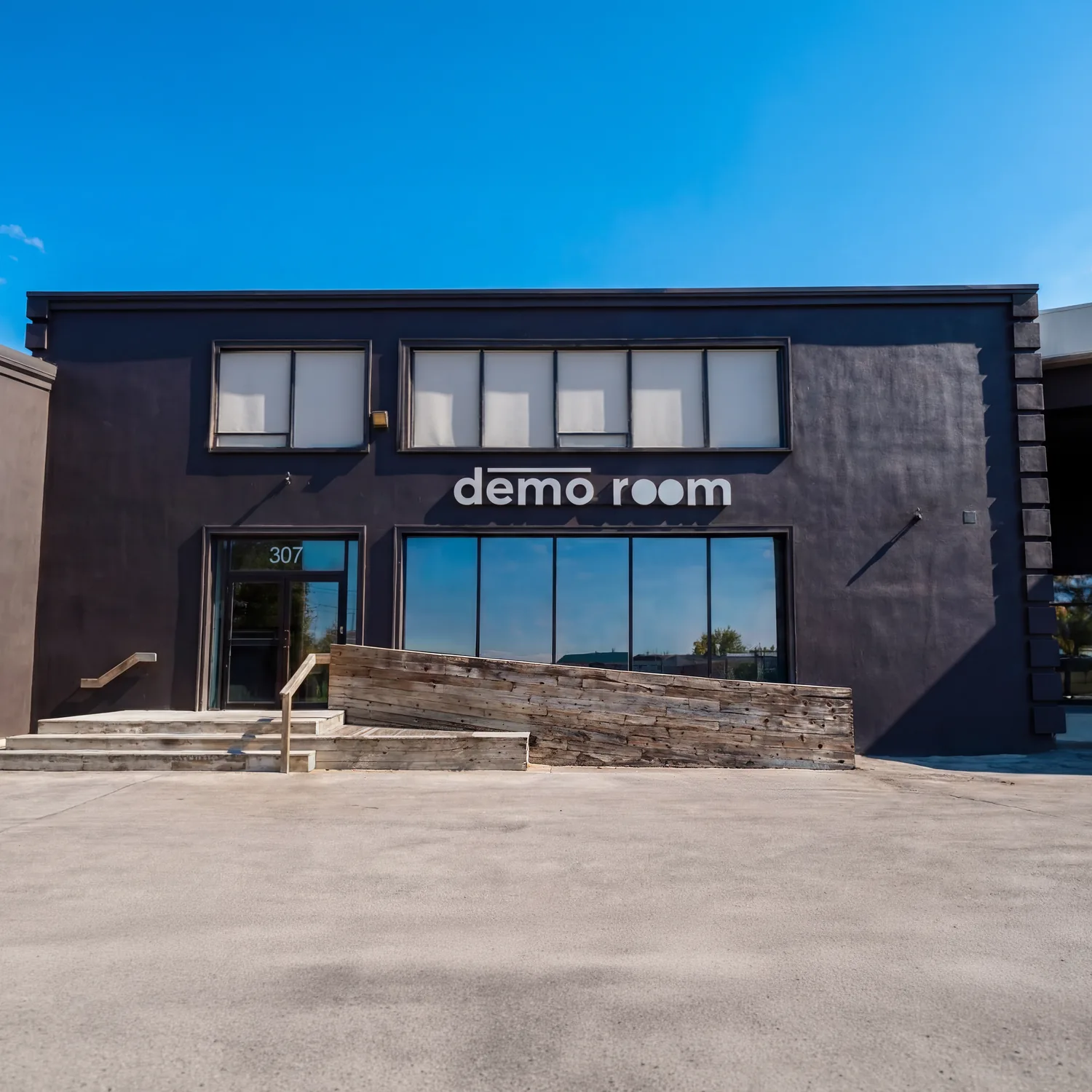 The Demo Room building exterior on Toronto's waterfront